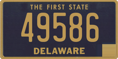DE license plate 49586