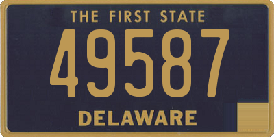 DE license plate 49587