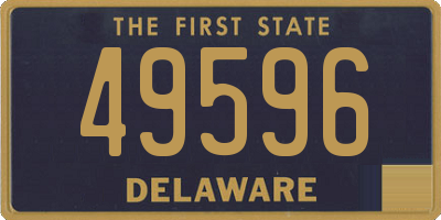DE license plate 49596