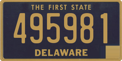 DE license plate 495981