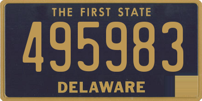 DE license plate 495983