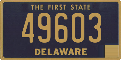DE license plate 49603