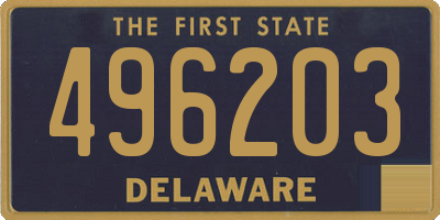 DE license plate 496203