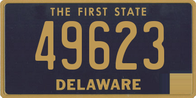 DE license plate 49623