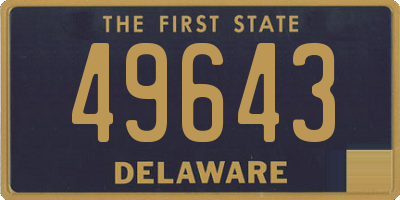 DE license plate 49643