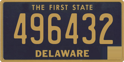 DE license plate 496432