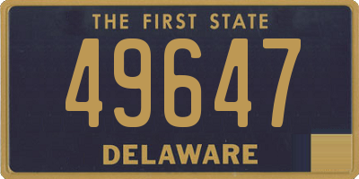 DE license plate 49647