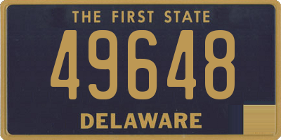 DE license plate 49648