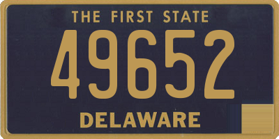 DE license plate 49652