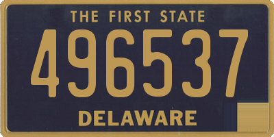 DE license plate 496537