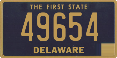 DE license plate 49654
