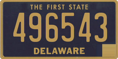 DE license plate 496543