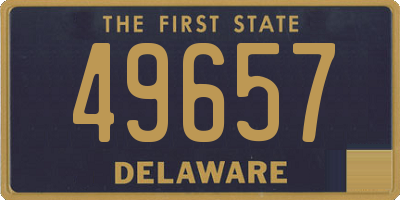 DE license plate 49657