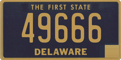 DE license plate 49666