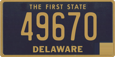 DE license plate 49670