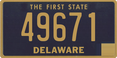 DE license plate 49671