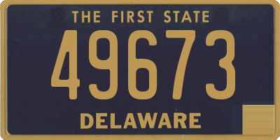 DE license plate 49673