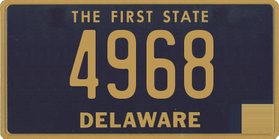 DE license plate 4968