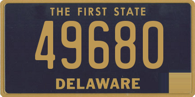 DE license plate 49680