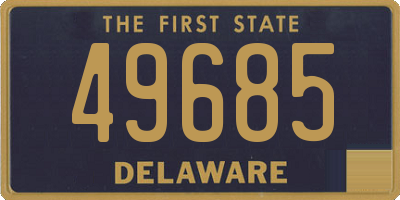 DE license plate 49685