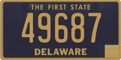 DE license plate 49687