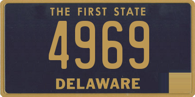 DE license plate 4969