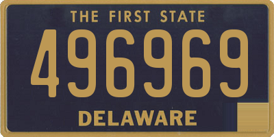 DE license plate 496969