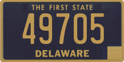 DE license plate 49705