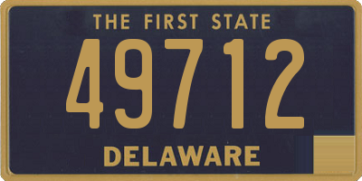 DE license plate 49712