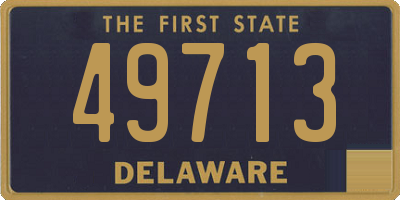 DE license plate 49713