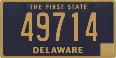 DE license plate 49714