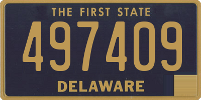 DE license plate 497409