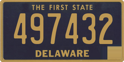 DE license plate 497432