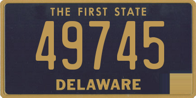 DE license plate 49745