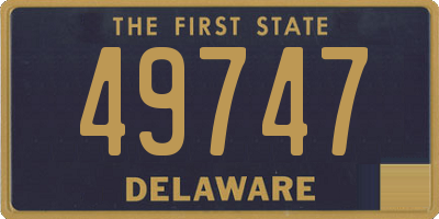 DE license plate 49747