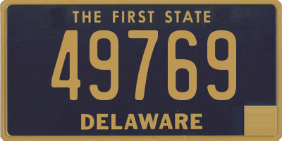 DE license plate 49769