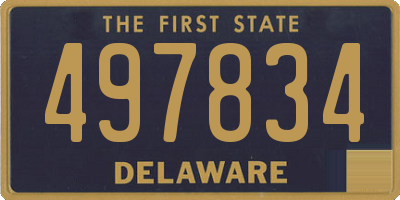 DE license plate 497834