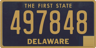 DE license plate 497848