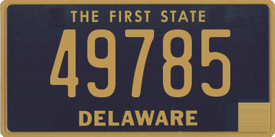 DE license plate 49785