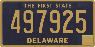 DE license plate 497925
