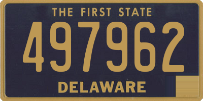 DE license plate 497962