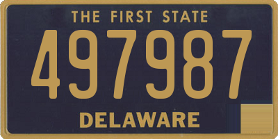 DE license plate 497987