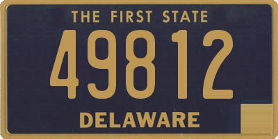 DE license plate 49812