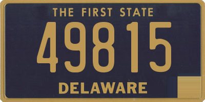 DE license plate 49815