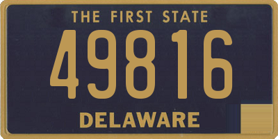 DE license plate 49816