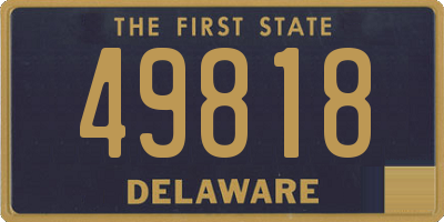 DE license plate 49818