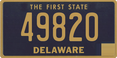 DE license plate 49820