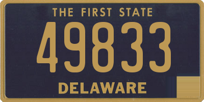 DE license plate 49833