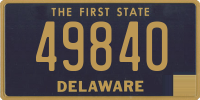 DE license plate 49840