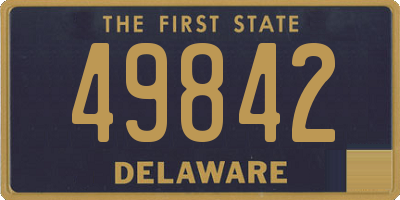 DE license plate 49842
